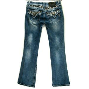 Miss Me Easy Boot For Buckle JE5002E64R 27 x 30 Flap Pockets Bling Sz 25 (tag)